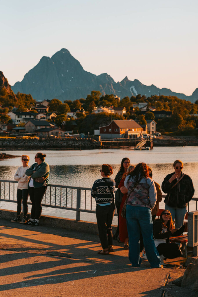 Midnight sun on the Lofoten islands