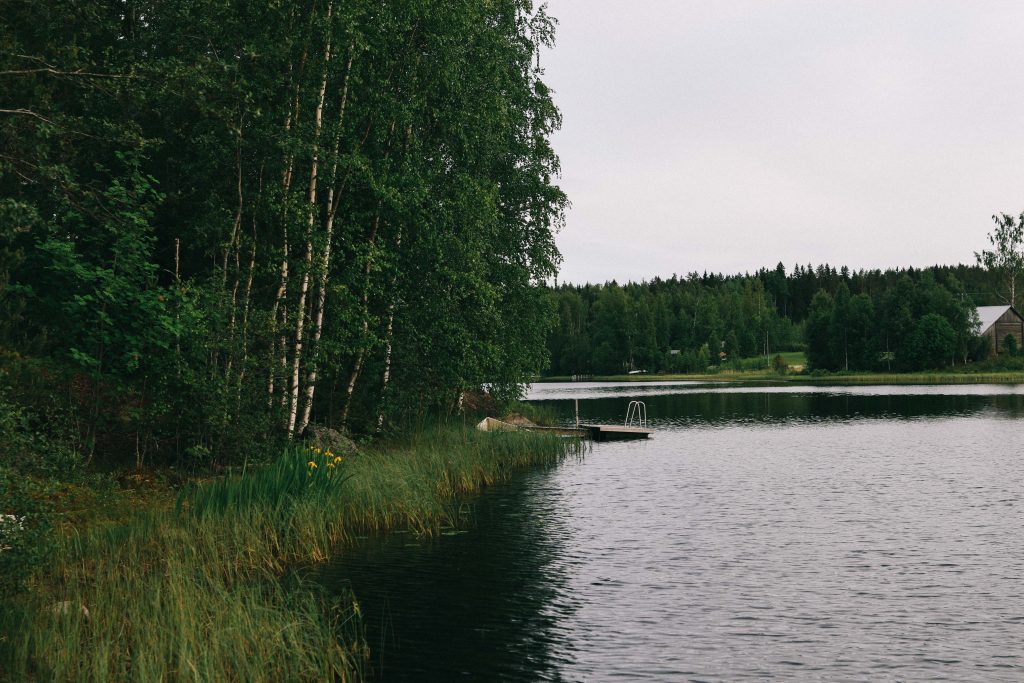 Early evening by our lake in Tampere. An early evening lake scene in Tampere, Finland.