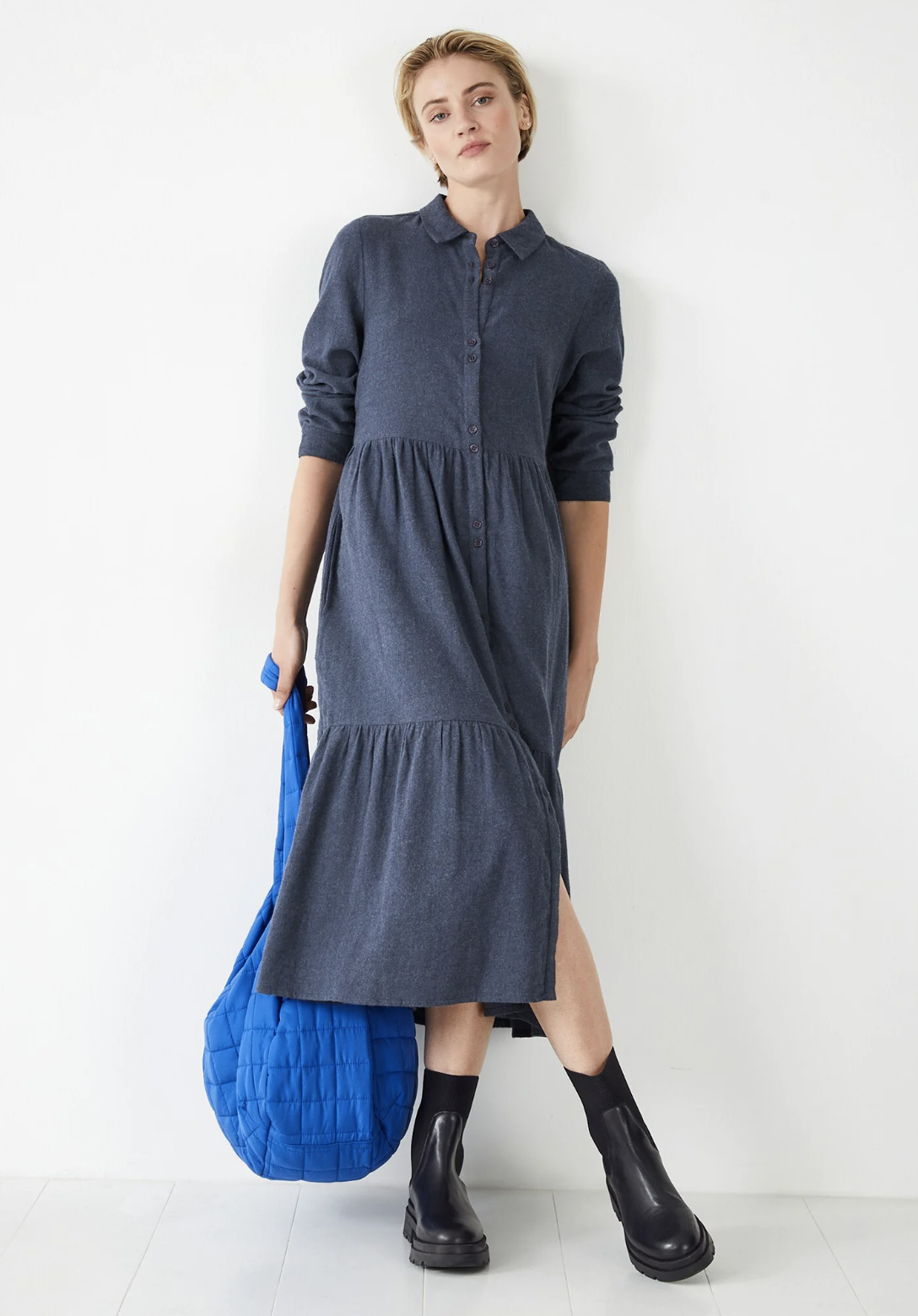 nursing friendly winter dress